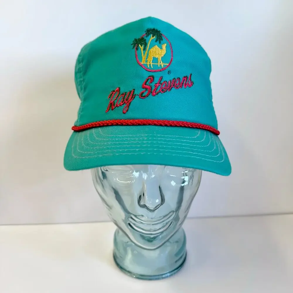 Ray Steven's Vintage 80s 90s turquoise snap back trucker hat‎ one size